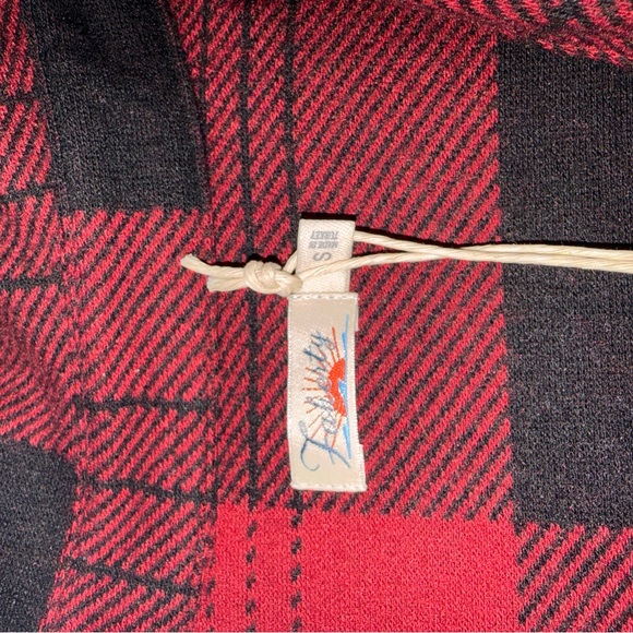 Faherty Red and Black Plaid Sweater Dress - Picture 7 of 9